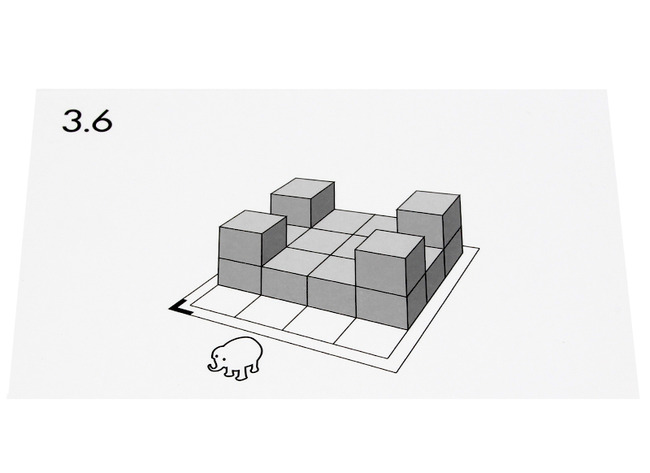 Bouwblokken - hout - set 3 - 9-10 jaar - opdrachtkaarten voor RJ6123 - set van 14 assorti