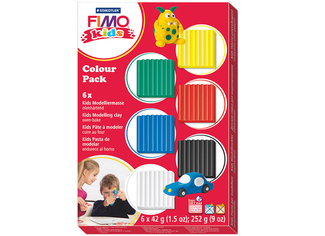 Boetseer - Fimo Kids - Pakket - Assortiment Van 6x42g