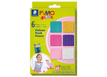 Boetseerklei - Staedtler Fimo Kids - boetseren - aanvullende kleuren - set van 6 assorti