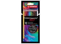 Potloden - aquarelpotloden - Stabilo Aquacolor Arty - set van 12 assorti