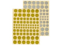 Stickers - rond - goud en zilver - set van 624 assorti