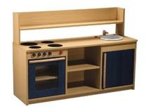 Speelmeubel - keukenblok - oven - kookplaten - aanrecht - 120 x 50 x 75 cm - in verschillende kleuren - per stuk