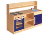 Speelmeubel - keukenblok - oven - kookplaten - aanrecht - 120 x 50 x 75 cm - lichtgeel - per stuk