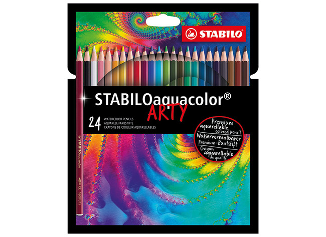 Potloden - aquarel kleurpotloden - Stabilo Aquacolor Arty - set van 24 assorti