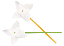 Decoratiemateriaal - windmolentjes - decoratie - set van 8
