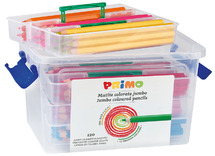 Potloden - kleurpotloden - Primo Jumbo - zeshoekig - dik - kist - voordeelpakket - set van 120 assorti