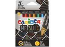 Waskrijt - Carioca Metallic - driekantig - set van 8 assorti