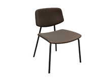 Stoel - Bekleed - Lago - Lounge - zwarte - onderstel zwart - per stuk