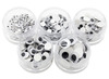 Wiebelogen - zelfklevend - in opbergpotjes - decoratie - set van 360 assorti