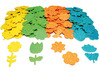 Foam - stickers - lente bloemen - set van 200 assorti