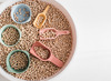 Open-ended - schepjes - Inspire My Play - PlayTRAY - Nesting Scoops - coral, yellow - accessoire - per set