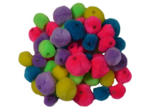 Pompons - gekleurd - rijgen en kralen - decoratie - set van 50