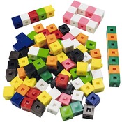 Rekenen - weegblokken - rekenblokken - 1 cm - set van 1000 assorti