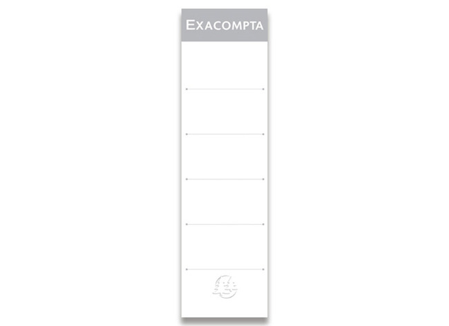Rugetiketten voor classeurs - Exacompta - ordner - voor mappen van 7 cm - niet-zelklevend - set van 10