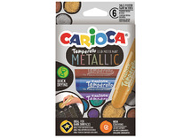 Stiften - verfstiften - Carioca Temporello - metallic - set van 6 assorti