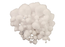 Pompons - 10-45 mm - wit - decoratie - set van 100
