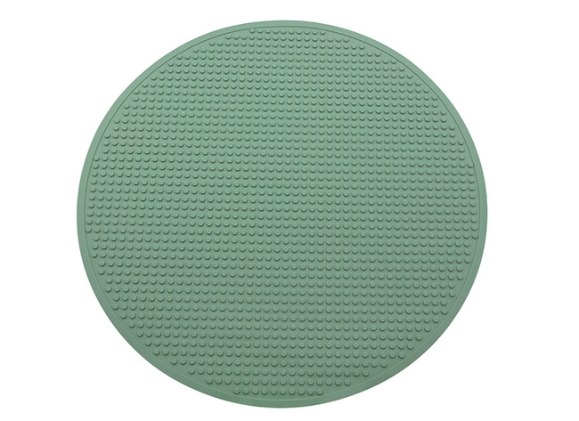 Open-ended - oprolbare bouwplaat - Inspire My Play - PlayTRAY - Building Block Mat - smoke green - accessoire - per stuk