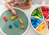 Open-ended - oprolbare bouwplaat - Inspire My Play - PlayTRAY - Building Block Mat - smoke green - accessoire - per stuk