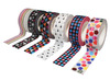 Kleefband - masking tape - papier - versiering - 1,5 cm x 10 m - set van 6