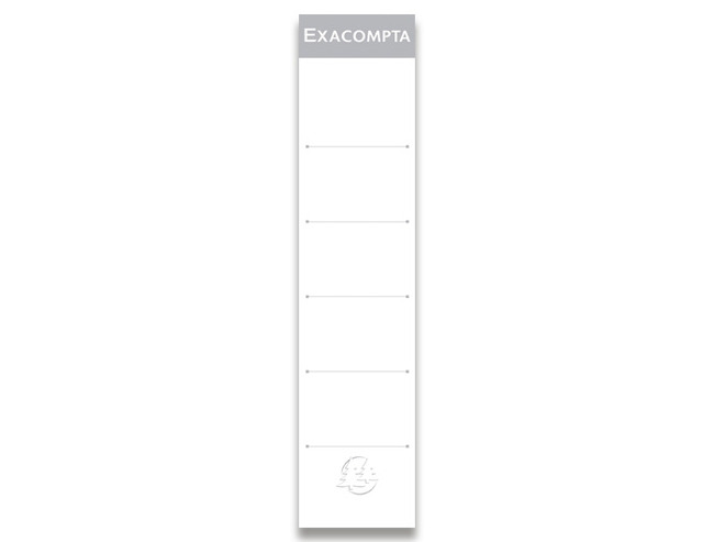 Rugetiketten voor classeurs - Exacompta - ordner - voor mappen van 5 cm - zelfklevend - set van 10
