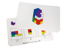 Spel - denkspel - Soma - kubussen - tetris - ruimtelijk inzicht - 7 blokken - opdrachtkaarten voor RP6128 - set van 10 assorti
