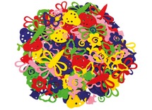 Decoratie - natuurmotieven - insecten - karton - set van 250 assorti