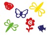 Karton - golfkarton - natuurmotieven - insecten - set van 250 assorti