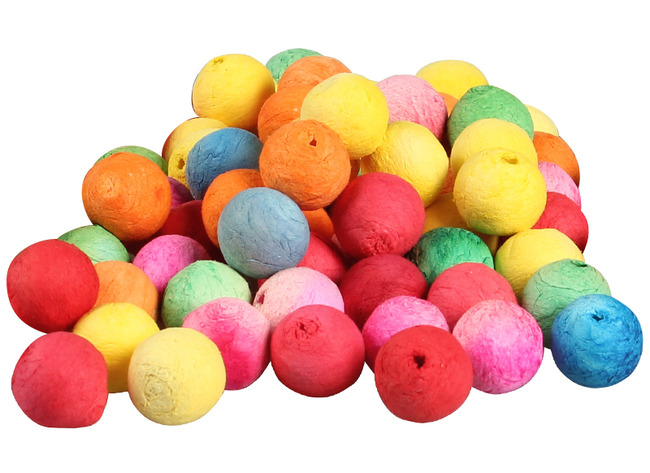 Wattenbollen - gekleurd - 1,8 cm - decoratie - set van 500 assorti