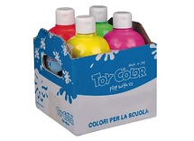 Verf - fluo - Toy Color - 4 x 250 ml - set van 4 assorti
