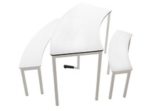 Tafels - kringtafels - DeKring - tafel - gebogen - 151 x 55 cm - 2-persoons - per stuk