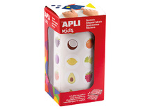 Stickers - op rol - Apli - fruit - 20 mm - set van 900 assorti