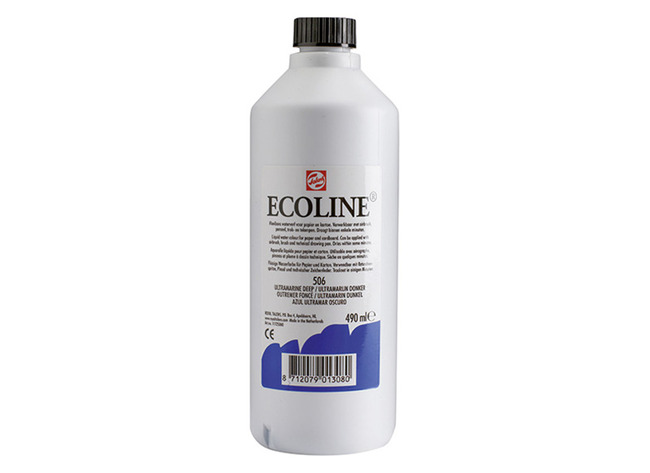 Verf - waterverf - Ecoline - 490 ml - ultramarijn donker - per stuk