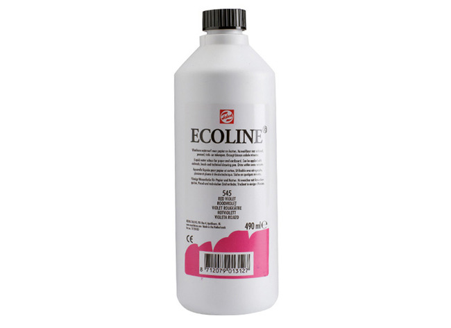 Verf - waterverf - Ecoline - 490 ml - roodviolet - per stuk