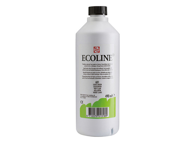 Verf - waterverf - Ecoline - 490 ml - lichtgroen - per stuk