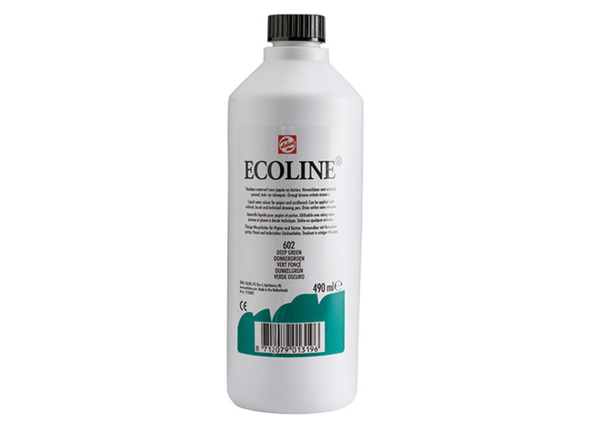 Verf - waterverf - Ecoline - 490 ml - donkergroen - per stuk