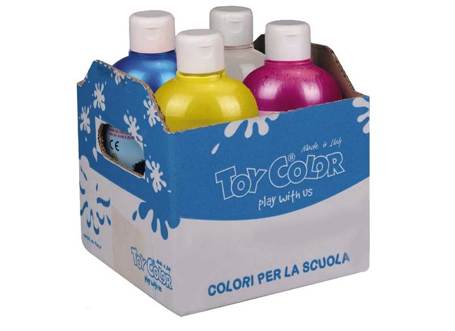 Peinture Lavable Toy Color  - Nacrée - Ass. 4 X 250 Ml