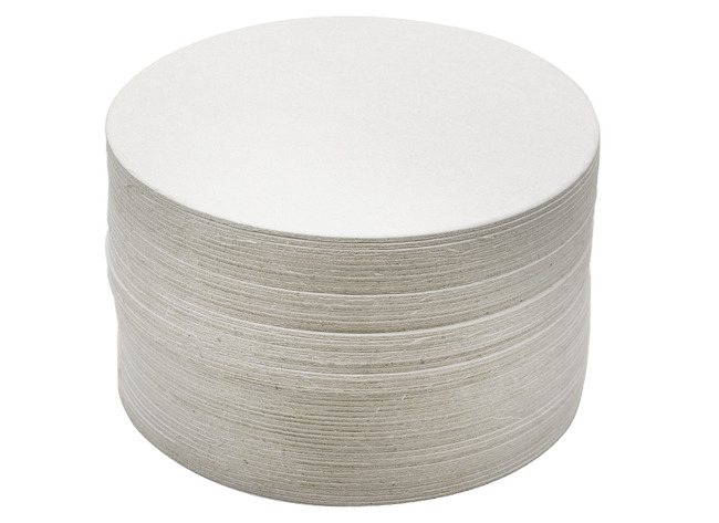 Onderzetters - karton - blanco - rond - set van 100