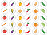 Stickers - Apli Kids - groenten - 20 mm - set van 900 assorti