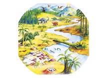 Speelmat - actieve wereld - dinosaurussen, jungle, maan, natuur, sprookjes, het bos - voor speeltafel AF2737 Tuff Tray - 86 x 86 cm - per stuk