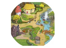 Matten - speelmat - actieve wereld - 86 x 86 cm - het bos - voor speeltafel AF2737 Tuff Tray - per stuk