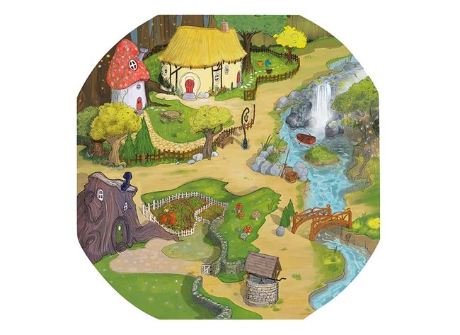 Matten - speelmat - actieve wereld - 86 x 86 cm - het bos - voor speeltafel AF2737 Tuff Tray - per stuk