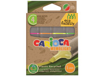 Markeerstiften - fluostiften - Carioca - memolight - set van 4 assorti