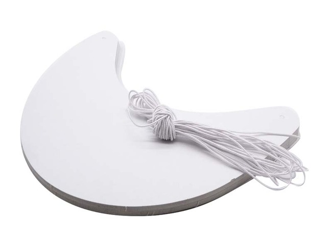Zonnekleppen - karton - blanco - set van 25