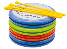 Muziek - drums - handtrom - set van 4 assorti