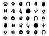 Stickers - Apli Kids - voetafdrukken dieren - 20 mm - set van 900 assorti