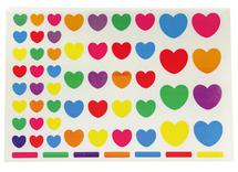 Stickers - Apli - hartjes - set van 624 assorti