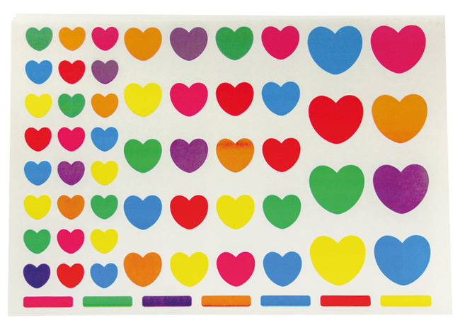 Stickers - Apli - hartjes - set van 624 assorti