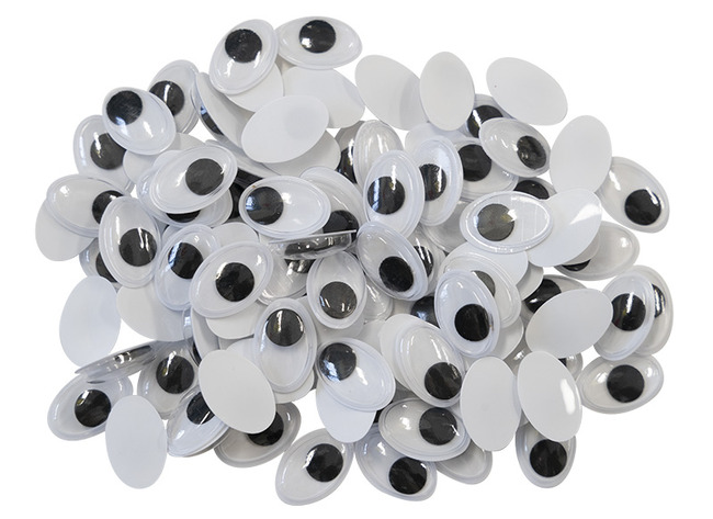 Wiebelogen - ovaal - 15 x 11 mm - decoratie - set van 100