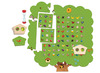 Kleur en vorm - bordspel - Miniland - Bird Tree - zoek de vogel - per spel