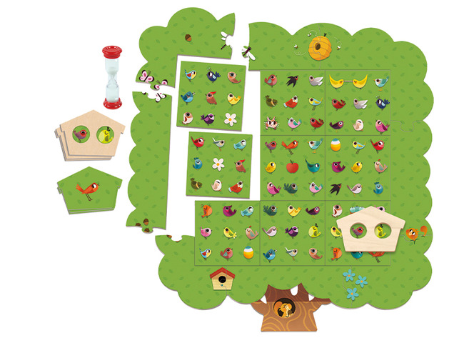 Spel - Miniland - Bird Tree - Zoek De Vogel - Per Spel